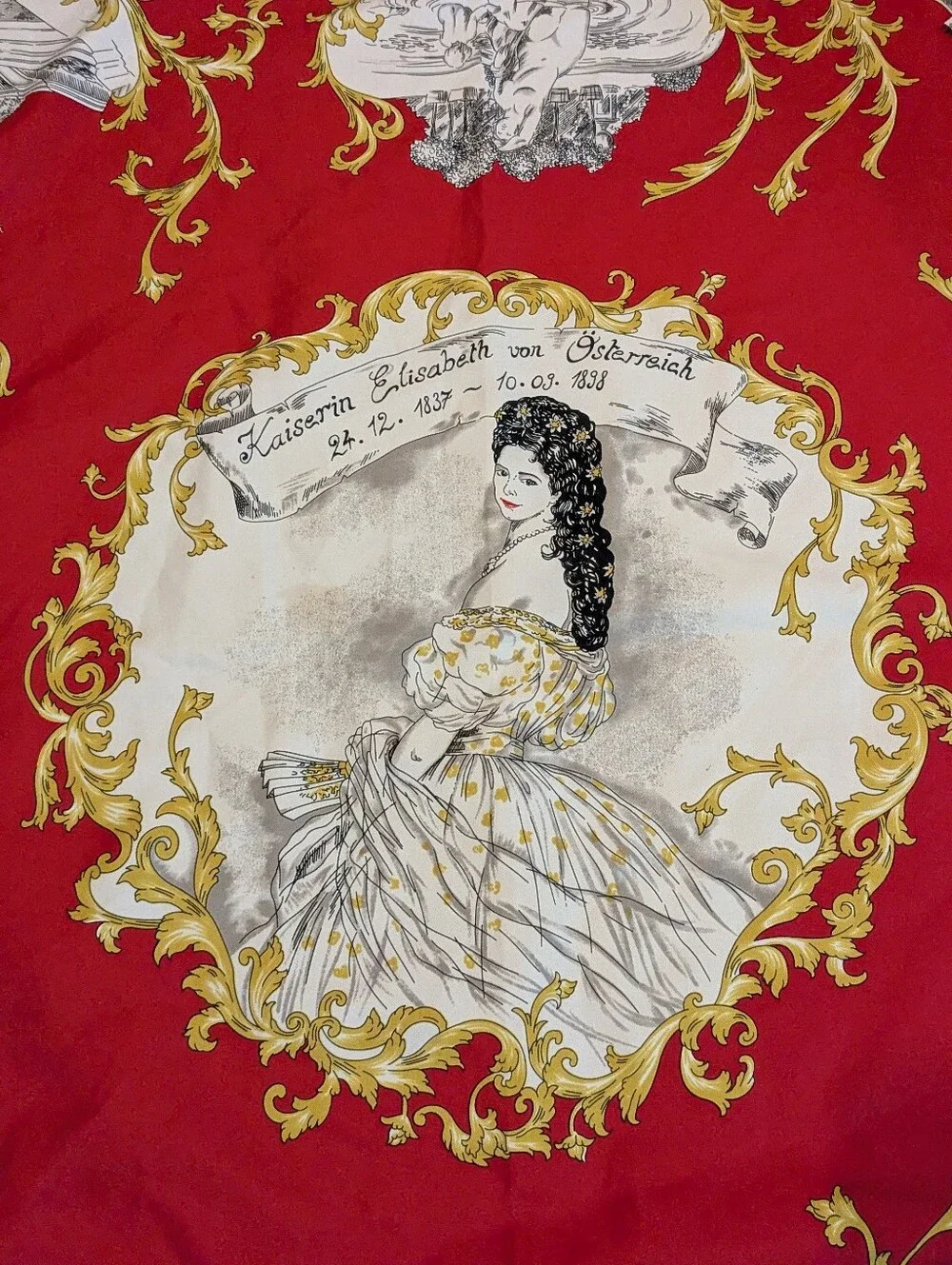STRIESSNIG WIEN Vintage 'KAISERIN ELISABETH von OSTERREICH' SCARF